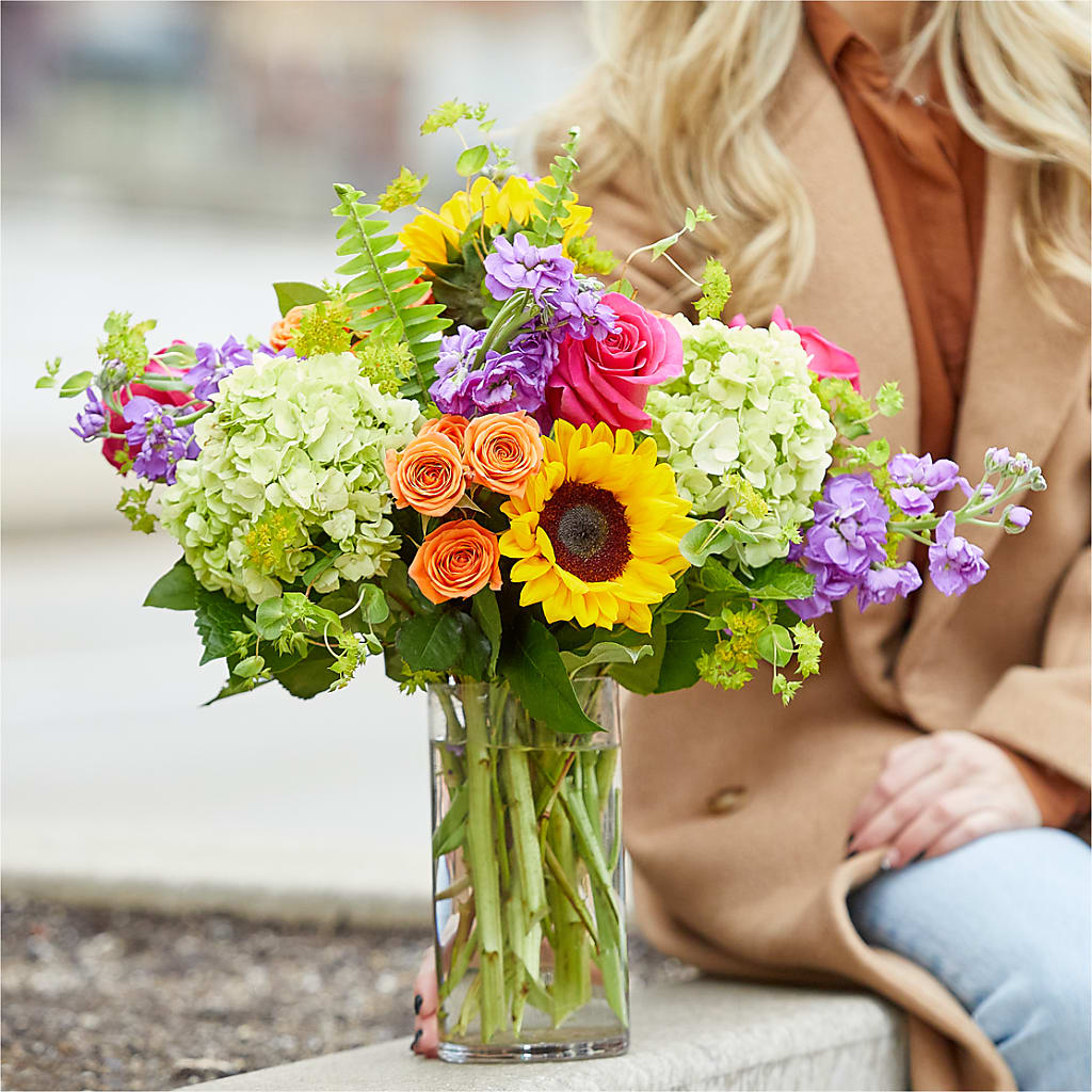 Vibrant Greetings Bouquet –  Charming Petals, Dracut MA