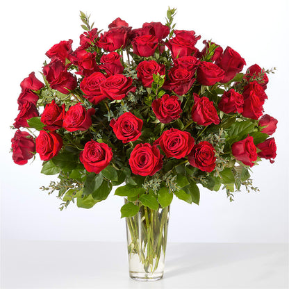 Forever Yours Fifty Stem Red Rose Bouquet –  Charming Petals, Dracut MA