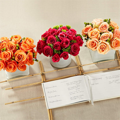 Dawn Rose Centerpiece –  Charming Petals, Dracut MA