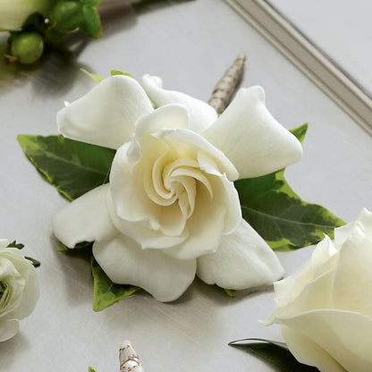 Gardenia Boutonniere –  Charming Petals, Dracut MA